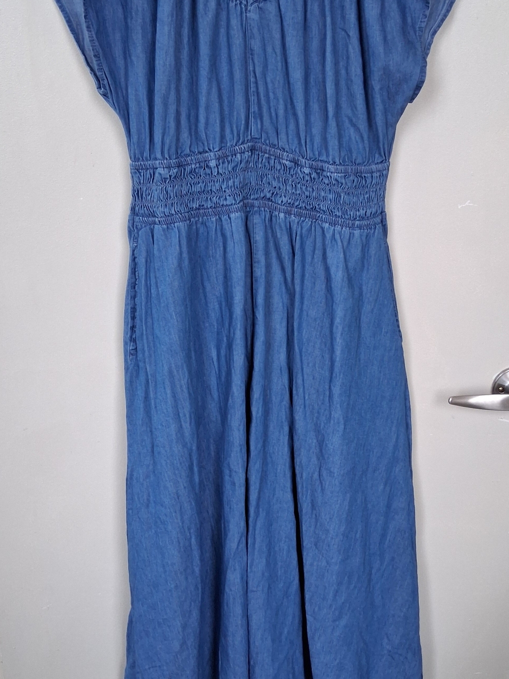 Gap Blue Smocked Waist Dress